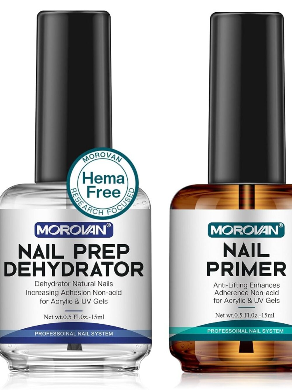 Morovan Professional Natural Nail Prep Dehydrate and Acid-Free Primer